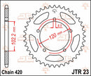 Rear Sprocket Steel Natural For Aprilia RS 50 1999-2005 - 47T