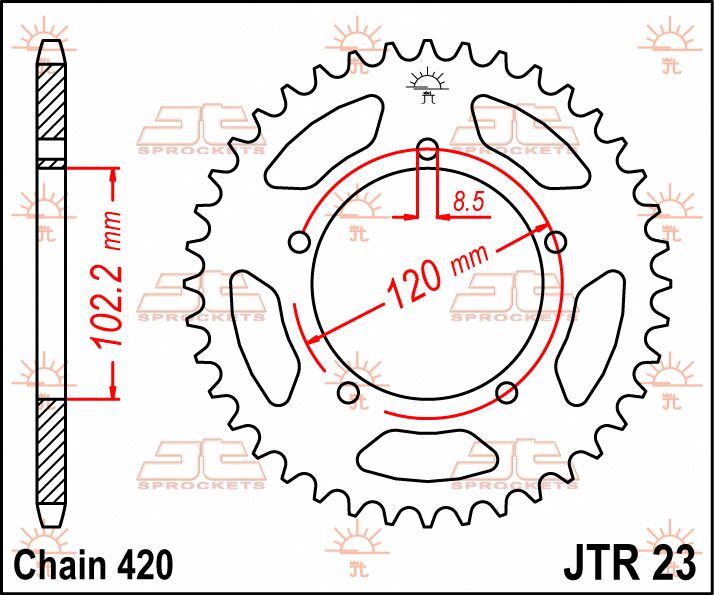 Rear Sprocket Steel Natural For Aprilia RS 50 1999-2005 - 47T