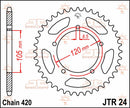 Rear Sprocket Steel Natural For Aprilia RX 50 1998-2005 - 51T