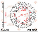 Rear Sprocket Steel Natural For Honda XL 350 1974-1978 - 47T