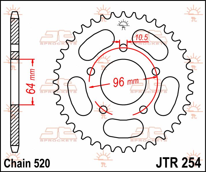 Rear Sprocket Steel Natural For Honda XR 200 R 1981-1983 - 37T