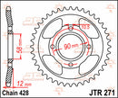 Rear Sprocket Steel Natural For Honda NX 125 1989-1997 - 50T