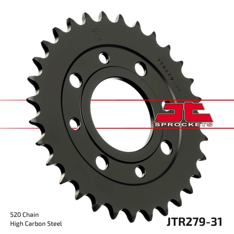 Rear Sprocket Steel Black For Honda SL 125 S 1972-1976 - 31T