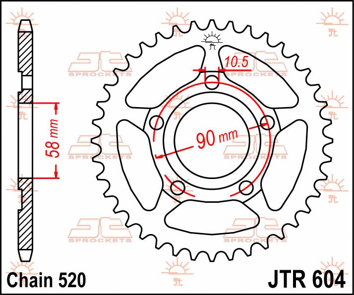 Rear Sprocket Steel Natural For Gilera MX-1 125 1988-1989 - 36T