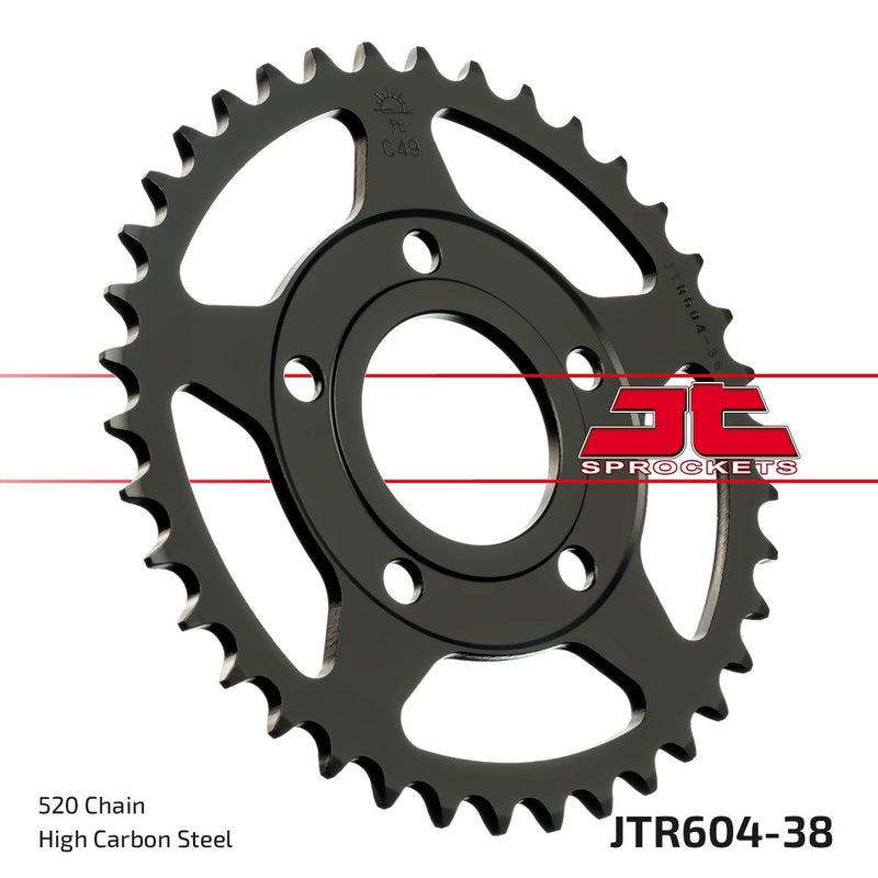 Rear Sprocket Steel Black For Gilera MX-1 125 1988-1989 - 38T