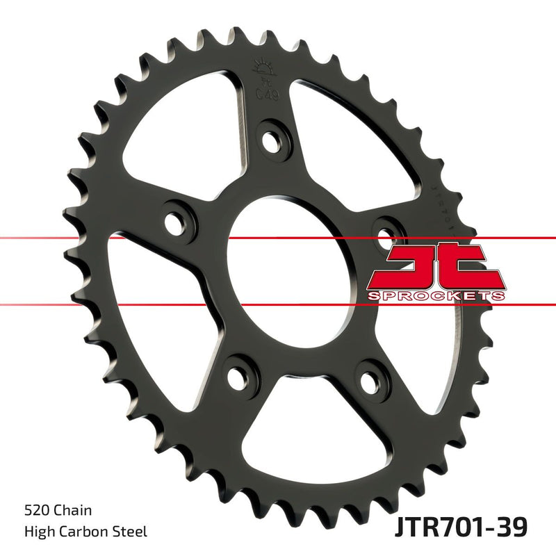 Rear Sprocket Steel Natural For Aprilia TUAREG 125 1989-1990 - 39T