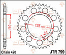 Rear Sprocket Steel Natural For Suzuki RMX 50 1997-1999 - 50T