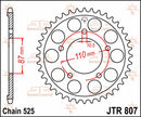 Rear Sprocket Steel Natural For Suzuki GSX 400 F 1988 - 48T