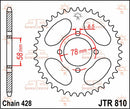 Rear Sprocket Steel Natural For Suzuki B 120 1971-1977 - 48T