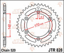 Rear Sprocket Steel Black For Suzuki RM 465 1981-1982 - 47T