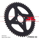 Rear Sprocket Steel Black For Yamaha FS1 50 1969-1979 - 52T