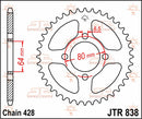 Rear Sprocket Steel Natural For Yamaha RD 125 1974-1976 - 45T