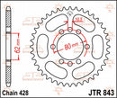Rear Sprocket Steel Natural For Yamaha DT 125 MX 1977-1982 - 51T