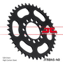 Rear Sprocket Steel Black For Yamaha YZ 100 1976-1981 - 40T