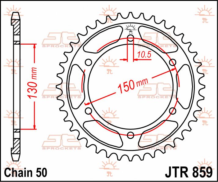 Rear Sprocket Steel Natural For Yamaha FJ 1100 1984-1985 - 43T