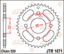 Rear Sprocket Steel Natural For Kymco MX 150 2X4 2004-2005 - 30T