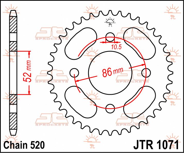 Rear Sprocket Steel Natural For Kymco MX 150 2X4 2004-2005 - 30T