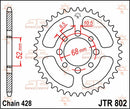 Rear Sprocket Steel Natural For Suzuki RV 90 1973-1977 - 38T
