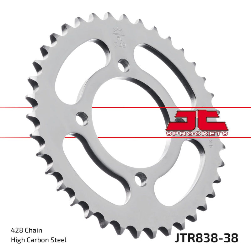 Rear Sprocket Steel Natural For Yamaha RD 125 1974-1976 - 38T