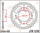 Rear Sprocket Steel Natural For Honda CBF 125 2009-2015 - 42T
