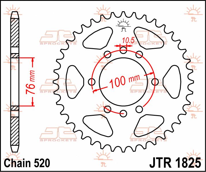 Rear Sprocket Steel Natural For Suzuki GN 400 1980-1981 - 42T