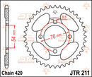 Rear Sprocket Steel Natural For Honda C 90 M 1985-2003 - 42T