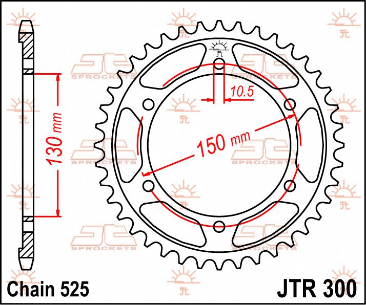 Rear Sprocket Steel Natural For Honda XL 600 V 1987-1999 - 43T