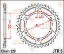 Rear Sprocket Steel Natural For Aprilia ETX 125 1985-1988 - 43T