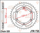 Rear Sprocket Steel Black For Ducati 851 1989-1992 - 43T