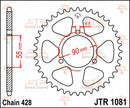 Rear Sprocket Steel Natural For Rieju RS2 125 2006-2009 - 46T
