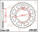Rear Sprocket Steel Black For Yamaha XT 550 1982-1983 - 46T