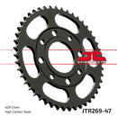 Rear Sprocket Steel Black For Honda CL 175 K 1968-1973 - 47T