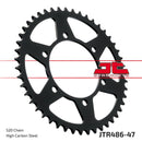 Rear Sprocket Steel Black For Kawasaki EX 250 R 1986-2012 - 47T