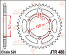 Rear Sprocket Steel Black For Kawasaki EX 250 R 1986-2012 - 47T