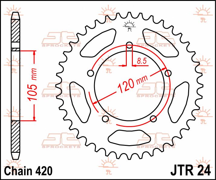Rear Sprocket Steel Natural For Aprilia RX 50 1998-2005 - 50T