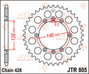 Rear Sprocket Steel Natural For Suzuki RM 100 1979-1982 - 50T