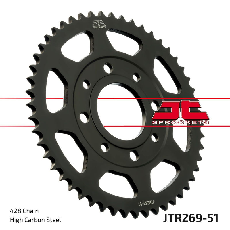 Rear Sprocket Steel Black For Honda CL 175 K 1968-1973 - 51T
