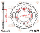 Rear Sprocket Steel Natural For Rieju SPIKE 50 1998-2006 - 52T