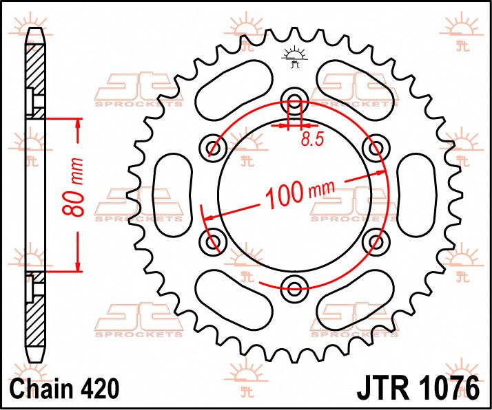 Rear Sprocket Steel Natural For Rieju SPIKE 50 1998-2006 - 52T