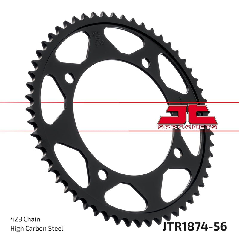 Rear Sprocket Steel Natural For Yamaha XVS 125 2000-2004 - 56T