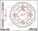 Rear Sprocket Steel Natural For Honda ANF 125 2007-2012 - 37T