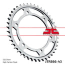 Rear Sprocket Steel Natural For Yamaha FZR 1000 1987-1995 - 43T