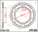 Rear Sprocket Steel Natural For Yamaha FZR 1000 1987-1995 - 43T
