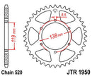 Rear Sprocket Steel Natural For Husaberg MX 499 1991-1993 - 48T