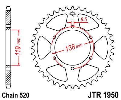 Rear Sprocket Steel Natural For Husaberg MX 499 1991-1993 - 48T