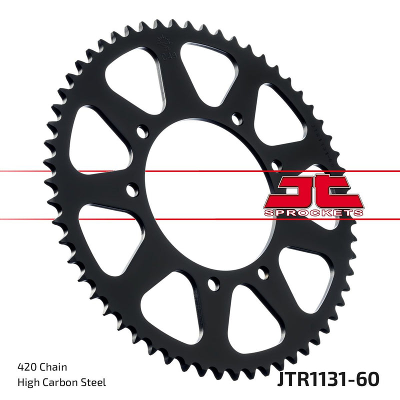 Rear Sprocket Steel Black For Derbi SENDA 50 R 2000-2008 - 60T