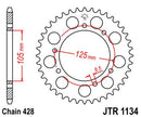 Rear Sprocket Steel Black For Rieju SMX 125 2003-2009 - 56T