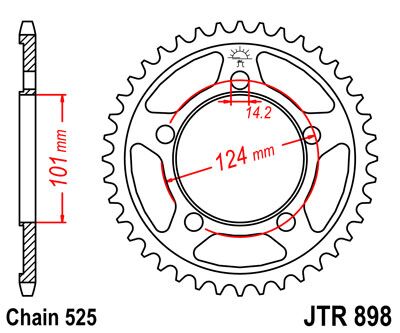 Rear Sprocket Steel Natural For KTM SUPERDUKE 990 2004-2011 - 42T