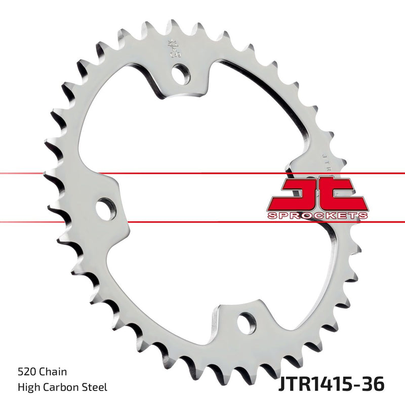 Rear Sprocket Steel Natural For Kawasaki KFX 450 R 2x4 2008-2014 - 36T