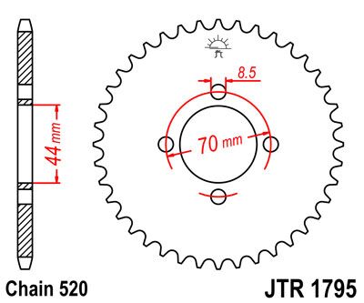 Rear Sprocket Steel Black For Suzuki LT 80 1989-2006 - 24T